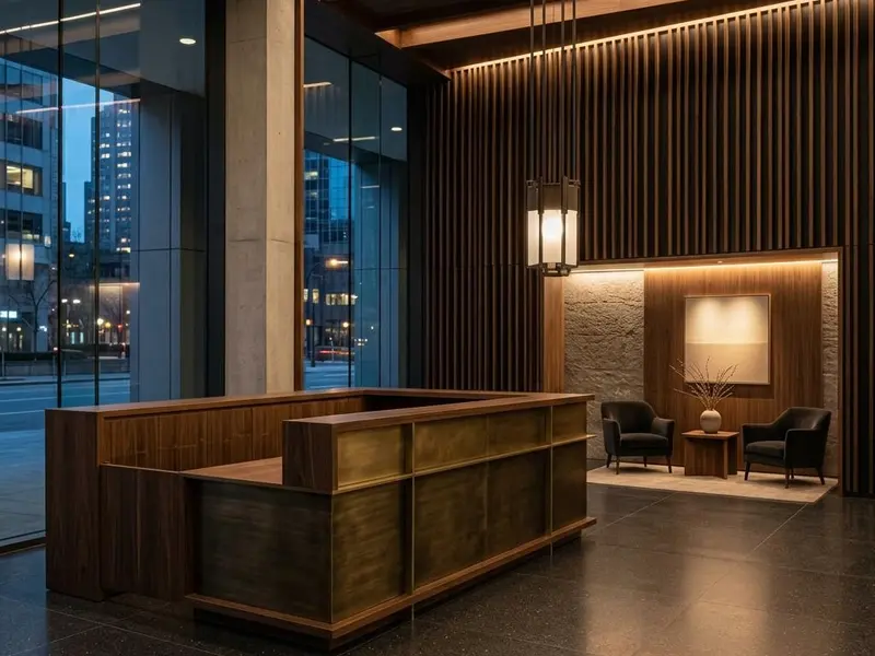 Minimalist reception area