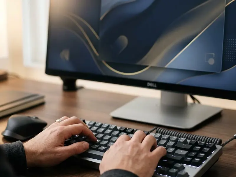 Designer reviewing a digital product interface